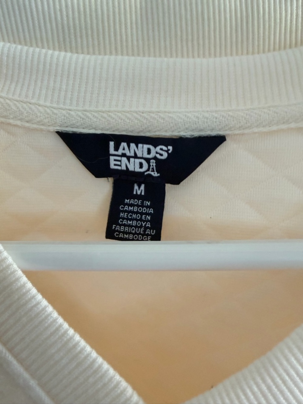 Lands' End Cream Quilted Pullover Set - Picture 5 of 7